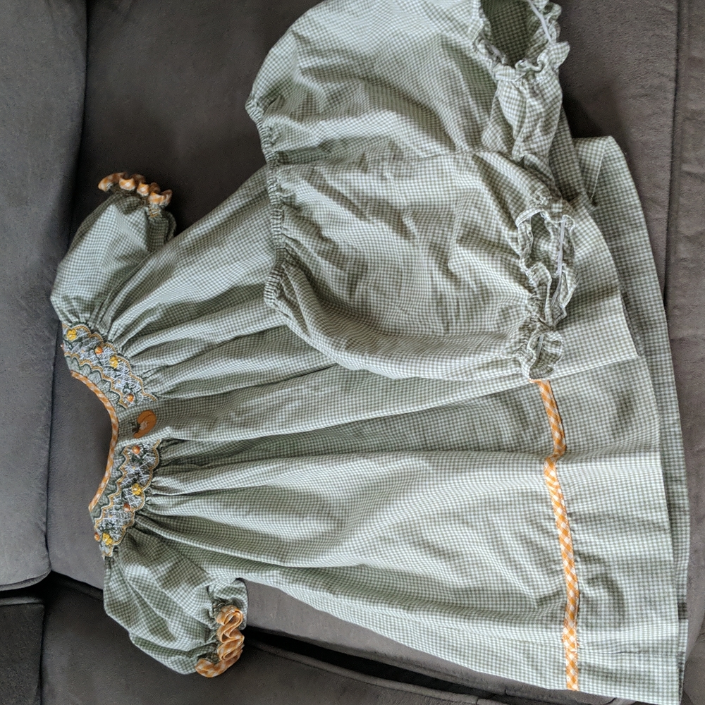 Smocked pumpkin dress